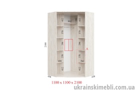 Корпус 110х110 (Шафа-купе кутова Стандарт 110х210)